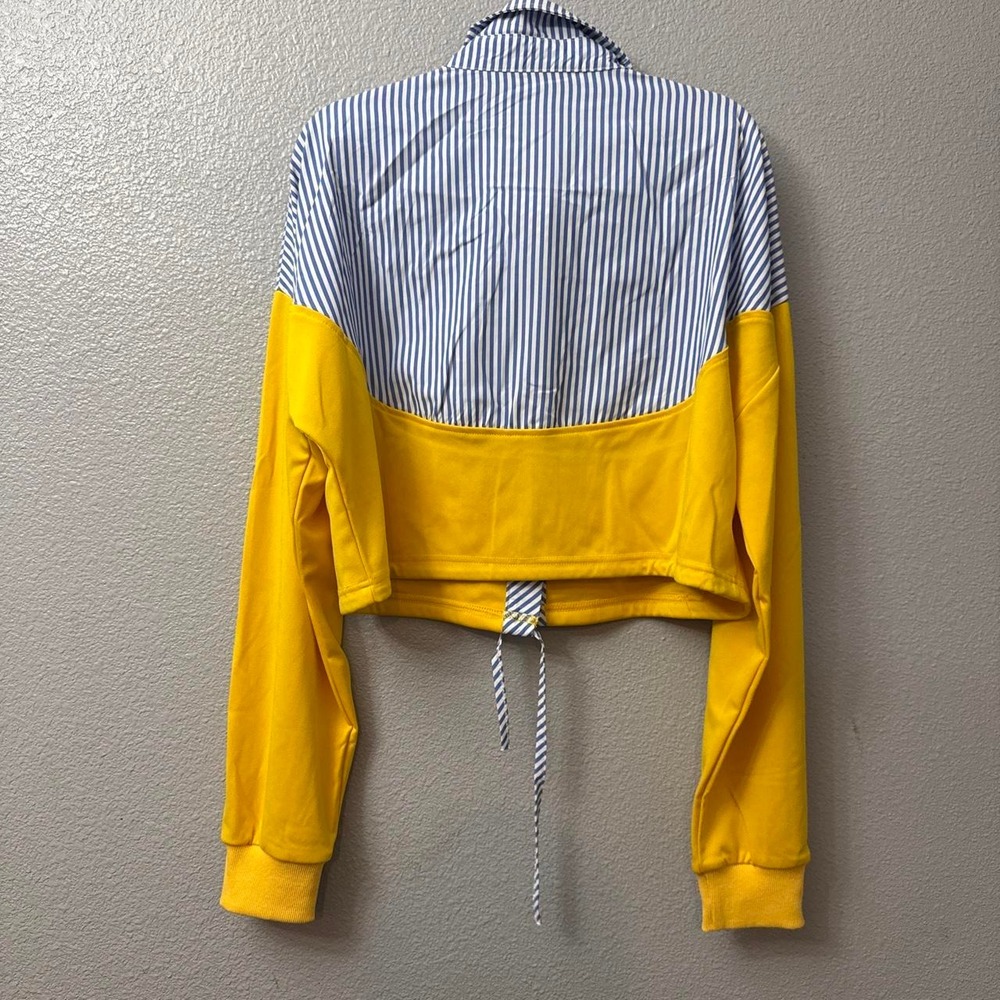 Women's colorblock cropped jacket - Picture 3 of 7